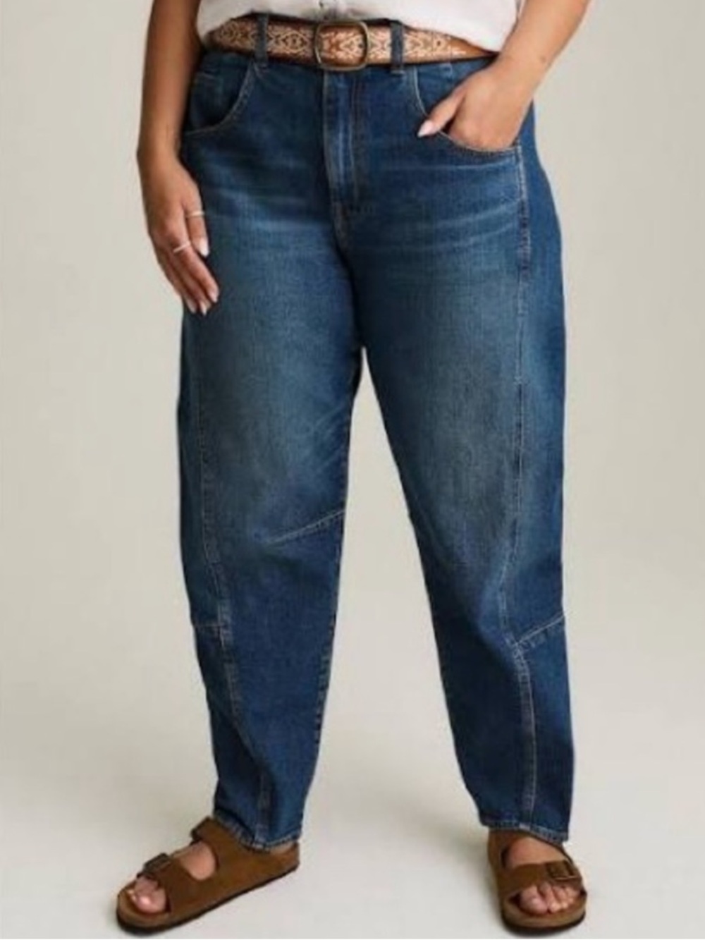 Festi High-Rise Barrel leg Jean Size 22T Color Queens Park Torrid preloved - Picture 2 of 9